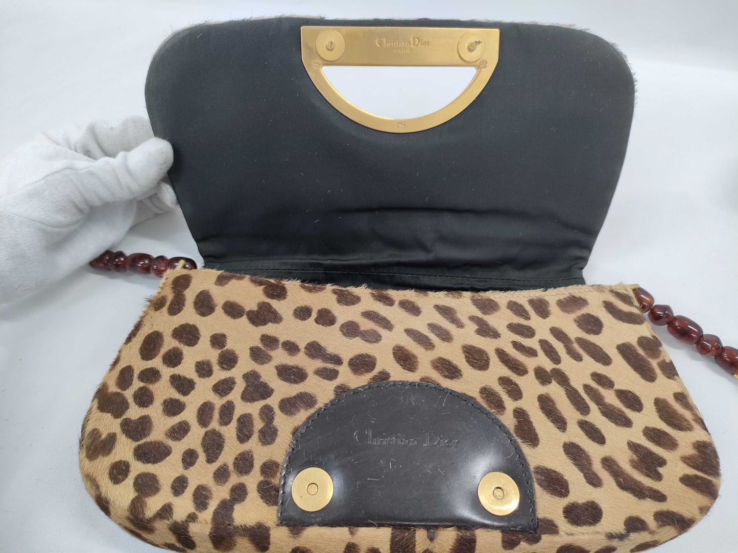 Dior pony one-shoulder shoulder bag