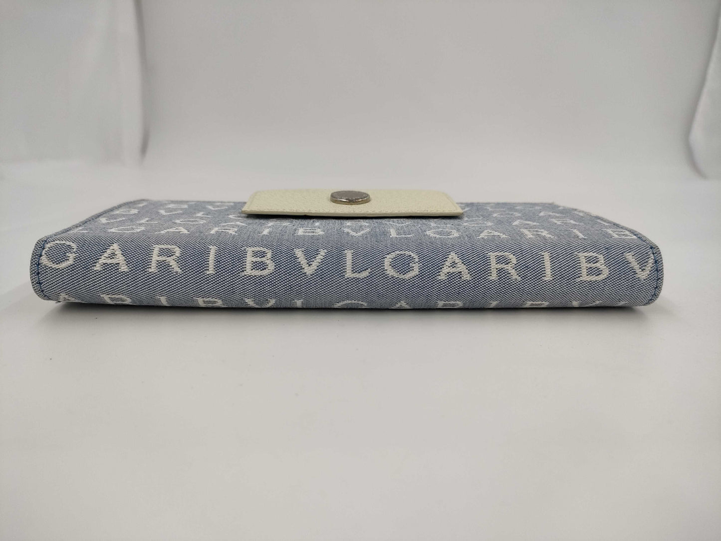 BVLGARI Long Wallet Logo Canvas x Leather Wallet