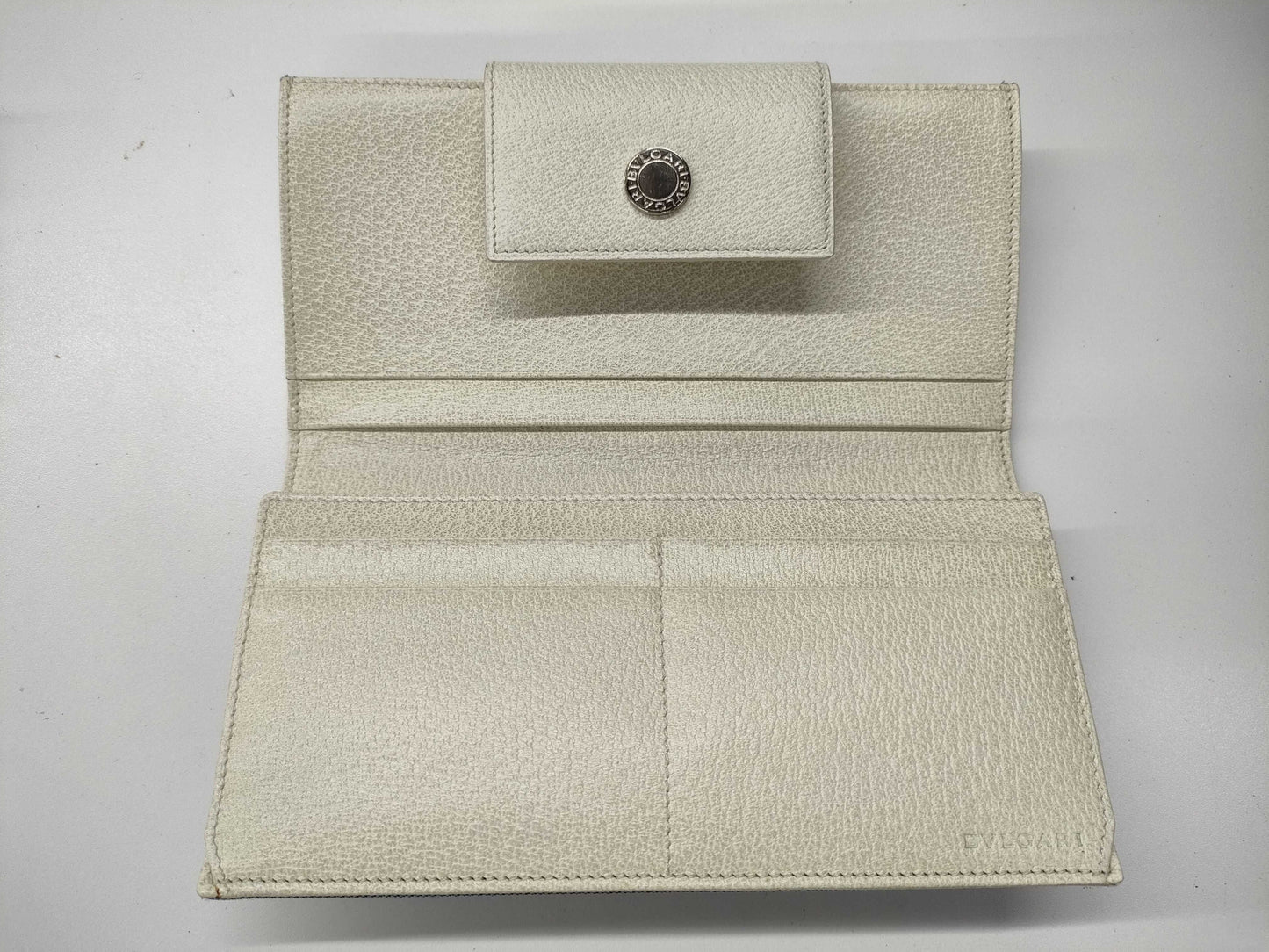BVLGARI Long Wallet Logo Canvas x Leather Wallet