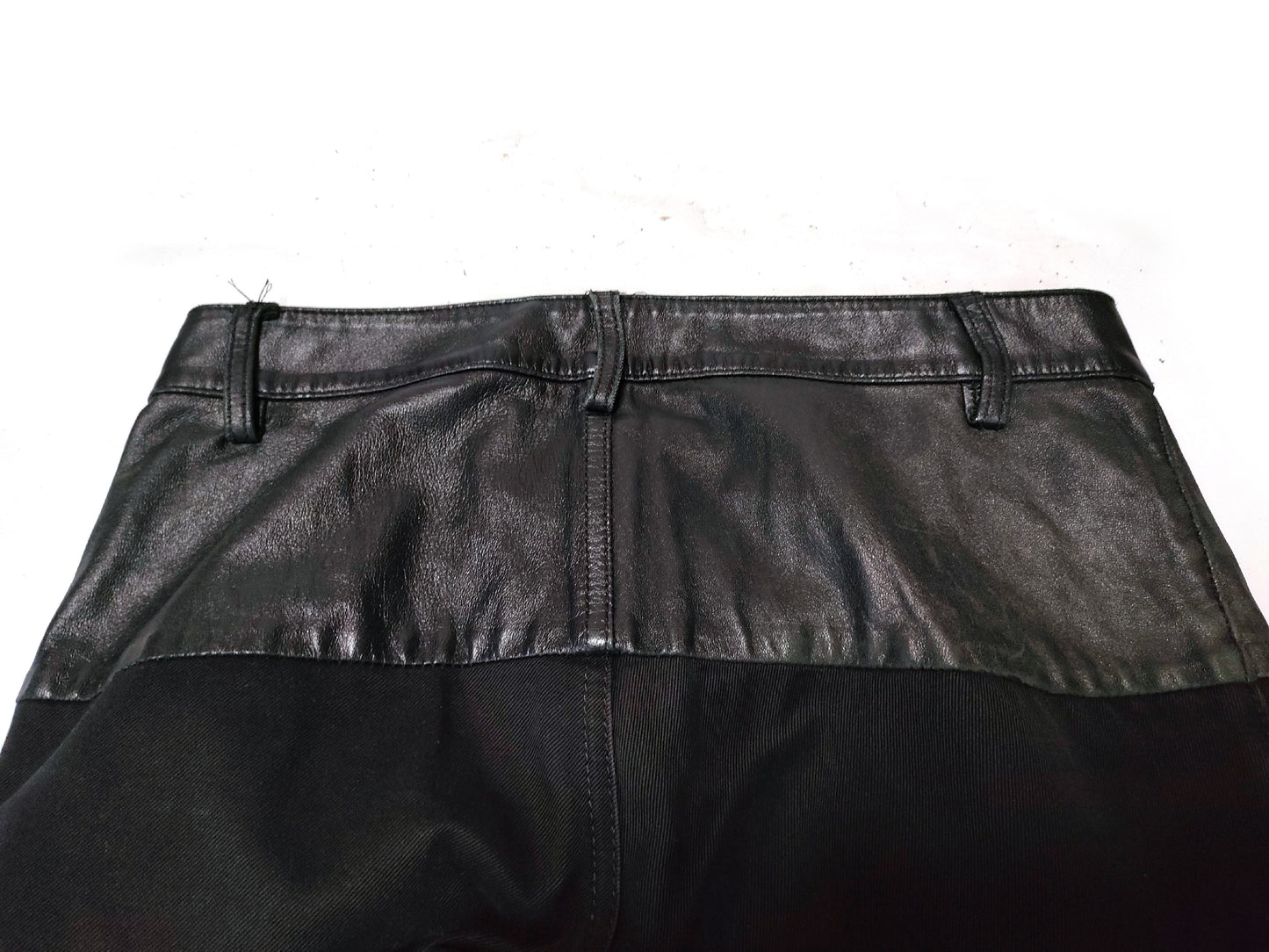 GUCCI Leather x Cotton Contrast Pants