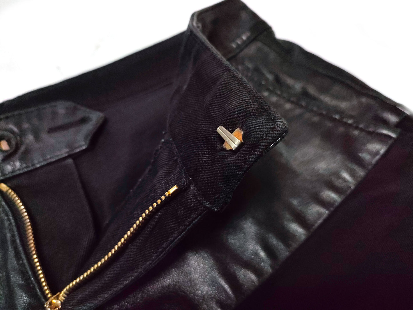 GUCCI Leather x Cotton Contrast Pants