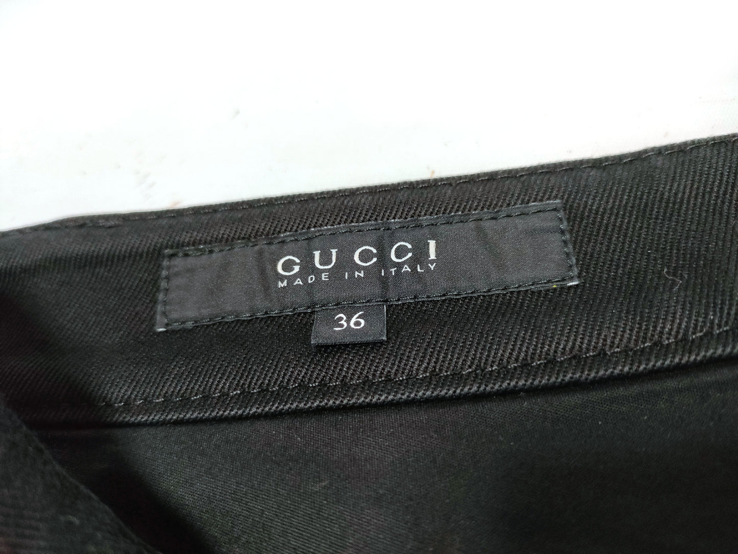 GUCCI Leather x Cotton Contrast Pants