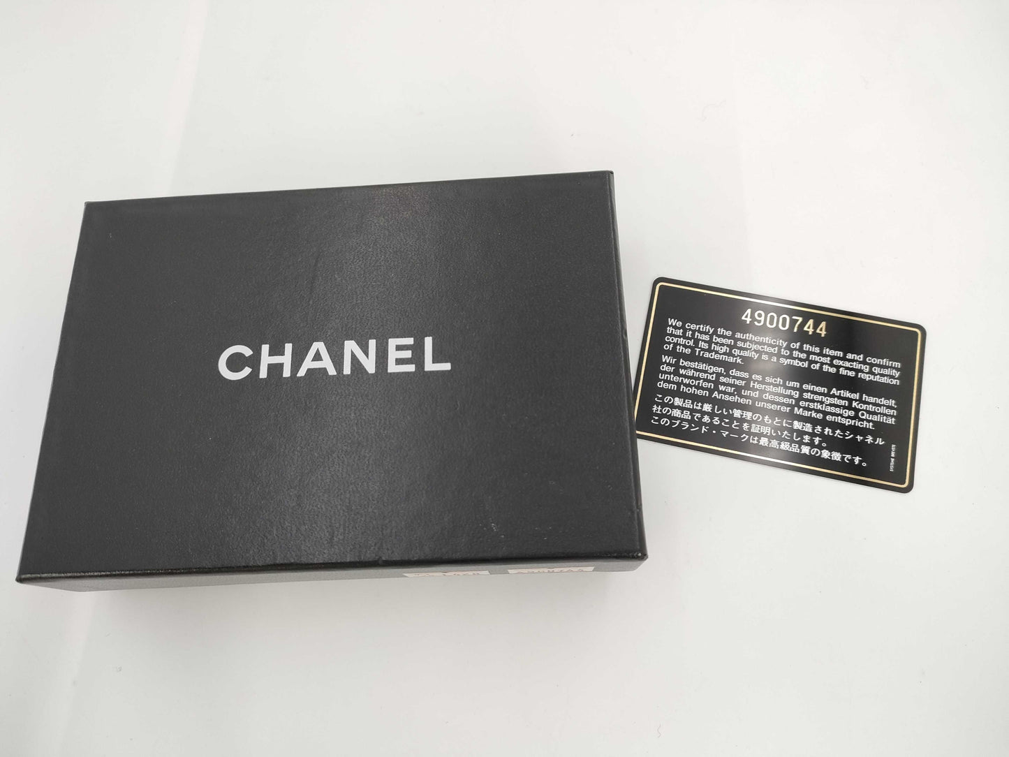 CHANEL Caviar Skin Coco Mark Wallet