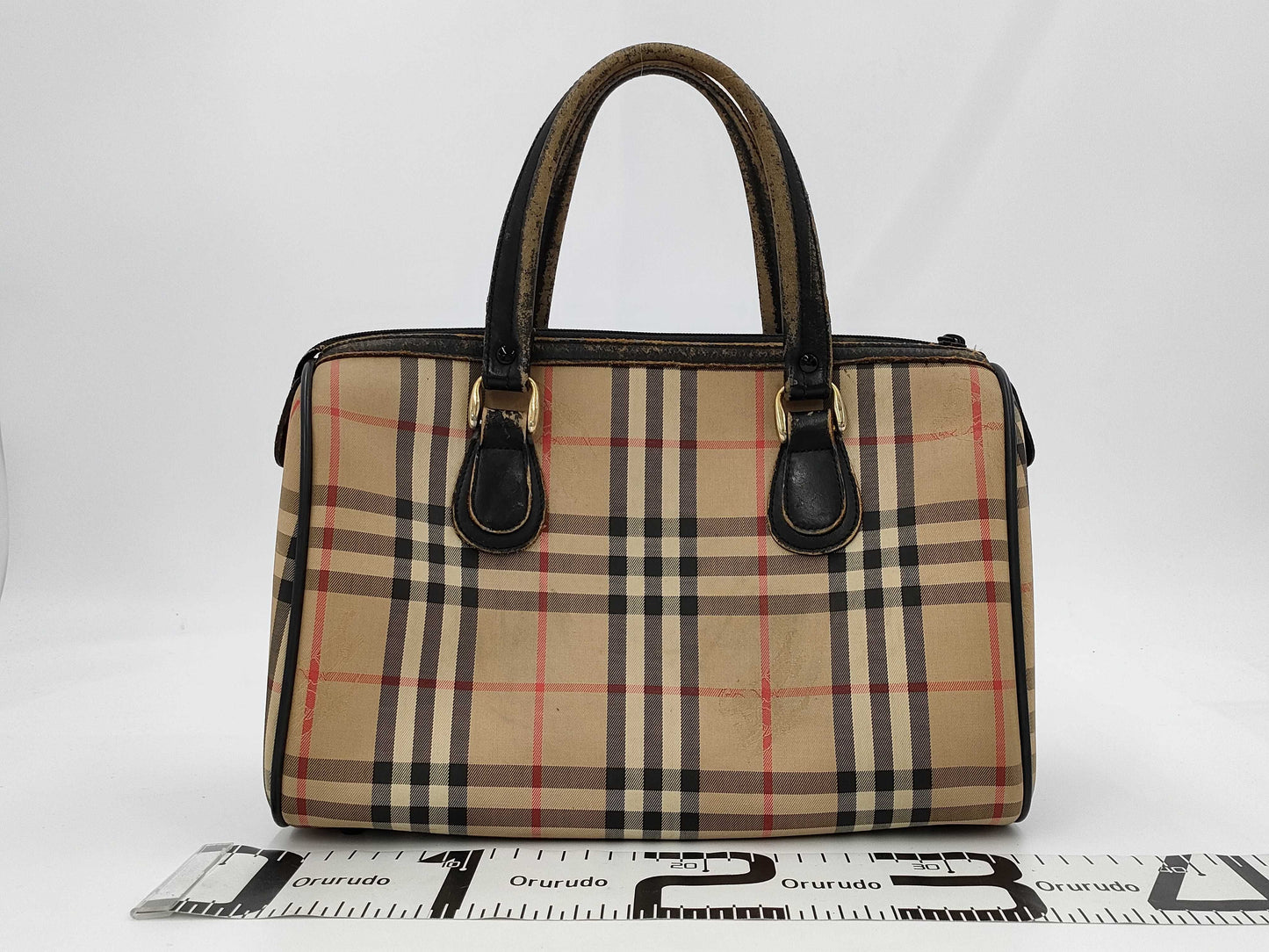 BURBERRY Nova Check Mini Boston Bag