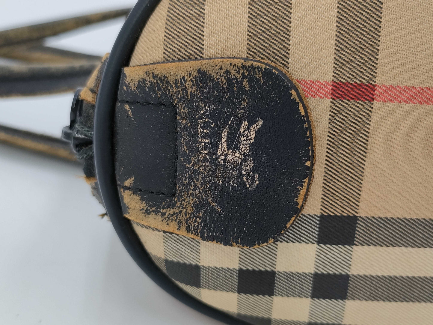 BURBERRY Nova Check Mini Boston Bag