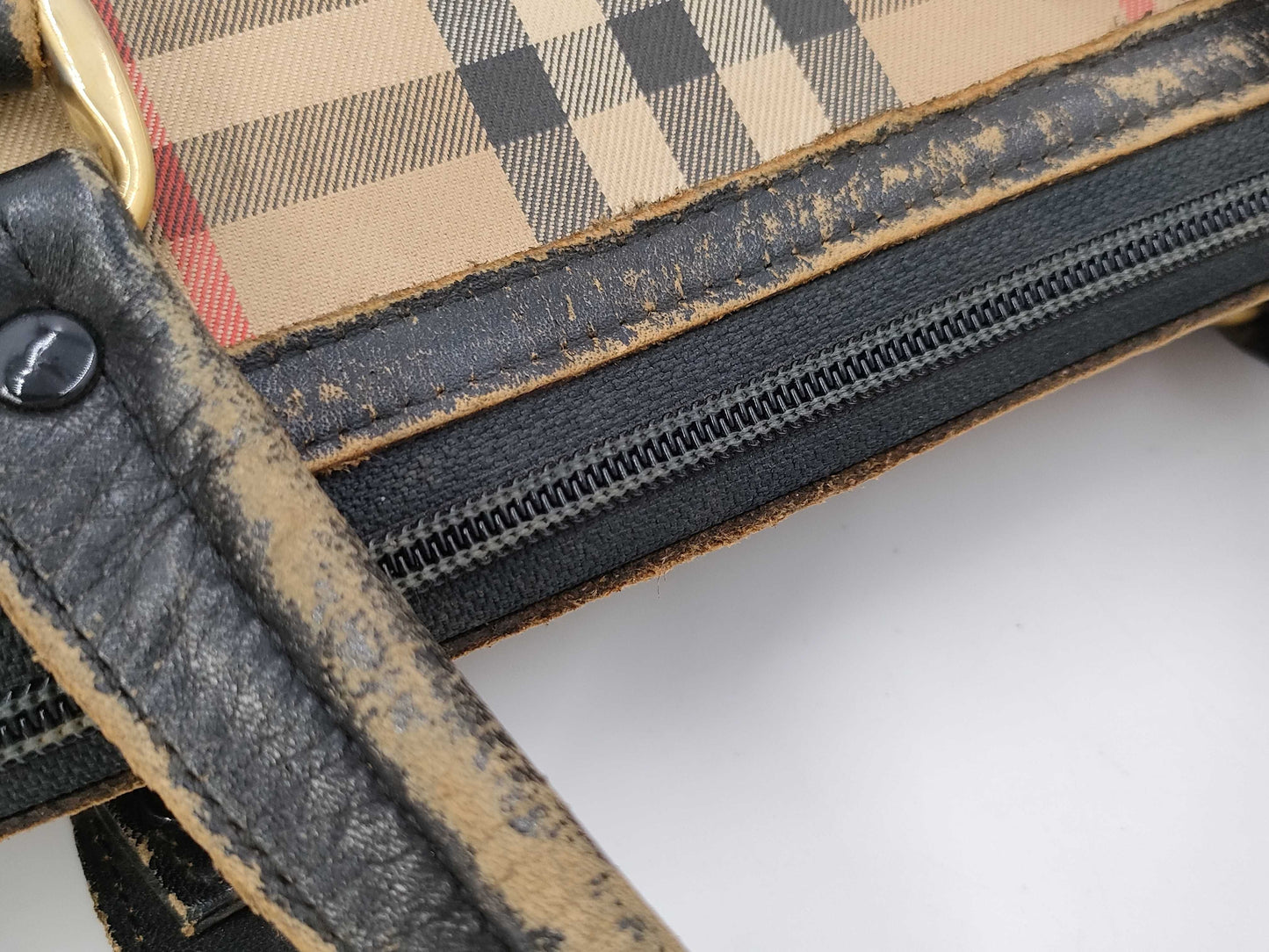 BURBERRY Nova Check Mini Boston Bag