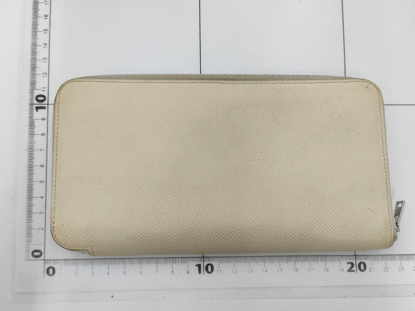 HERMES Azap Long Silk In U Stamp Silver Hardware Wallet