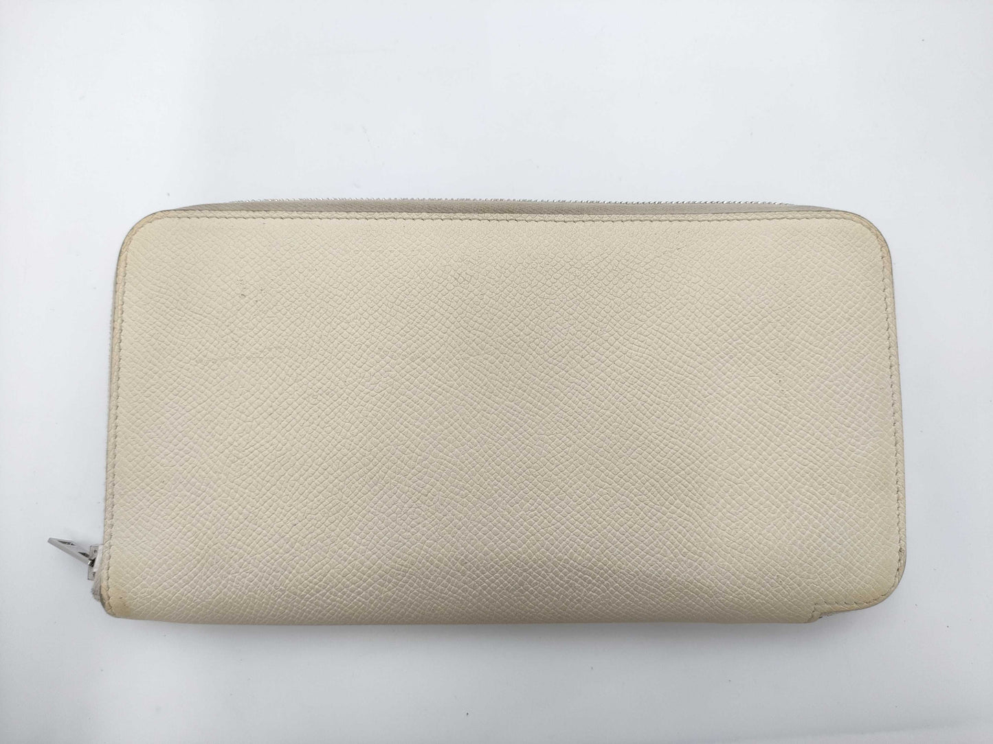 HERMES Azap Long Silk In U Stamp Silver Hardware Wallet