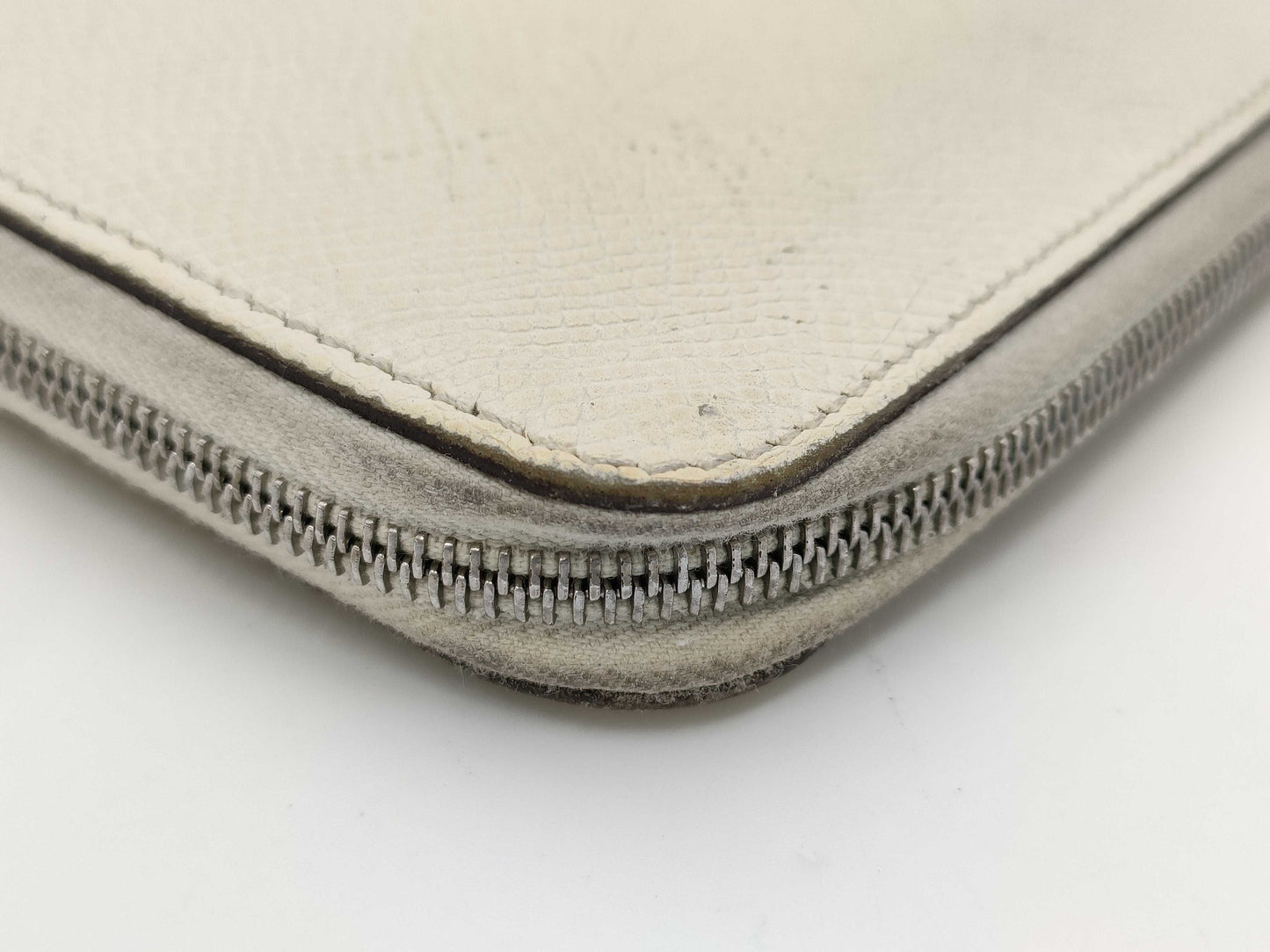 HERMES Azap Long Silk In U Stamp Silver Hardware Wallet