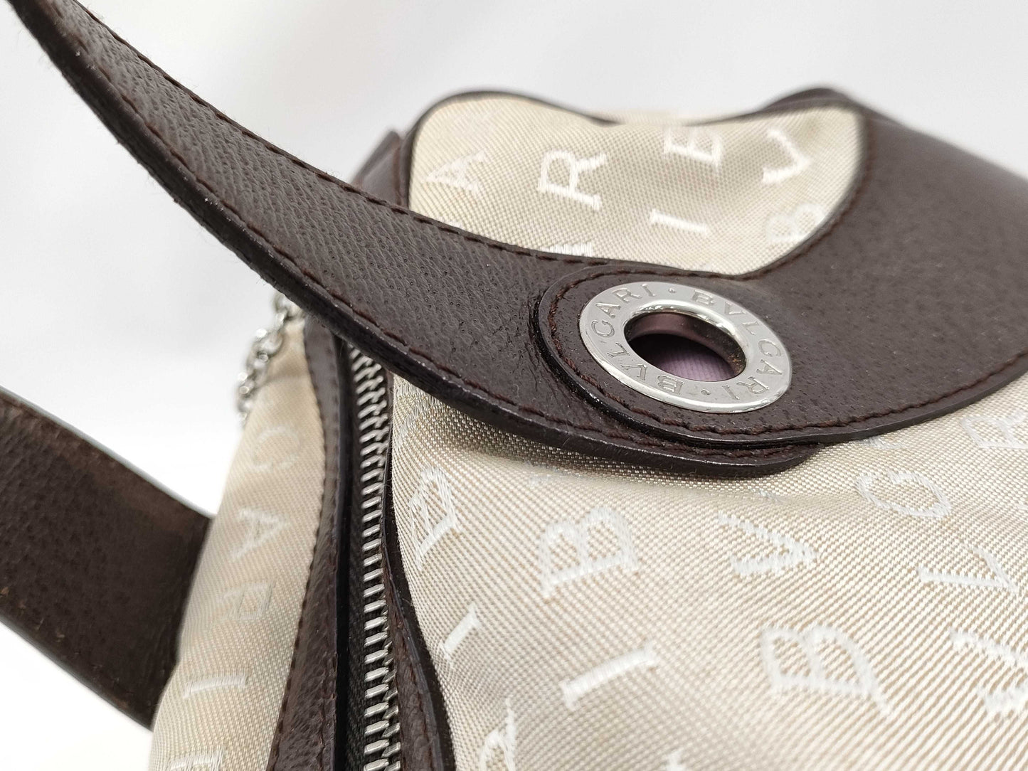 BVLGARI Logomania Logomania Hand Nylon x Canvas Handbag