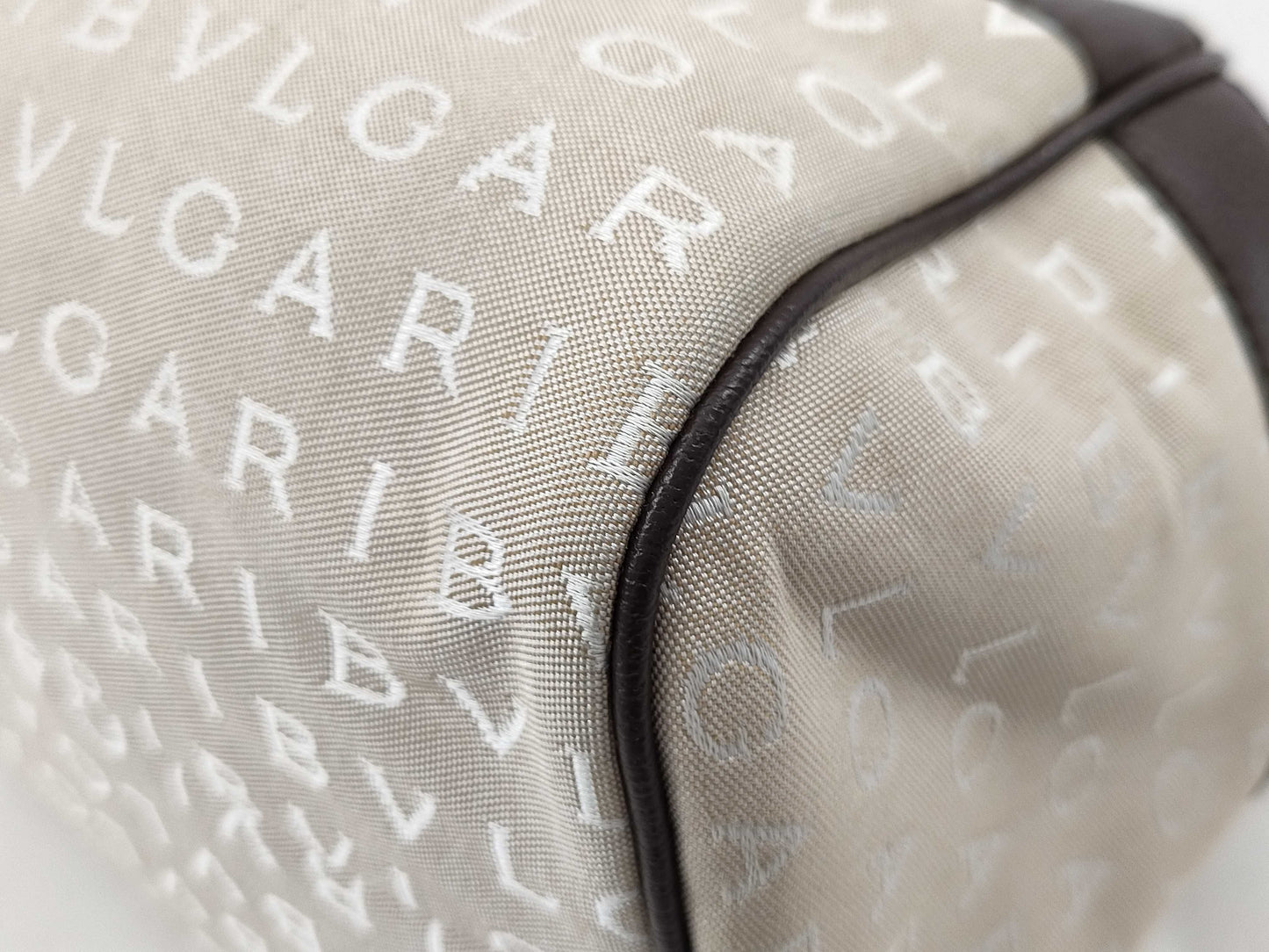BVLGARI Logomania Logomania Hand Nylon x Canvas Handbag