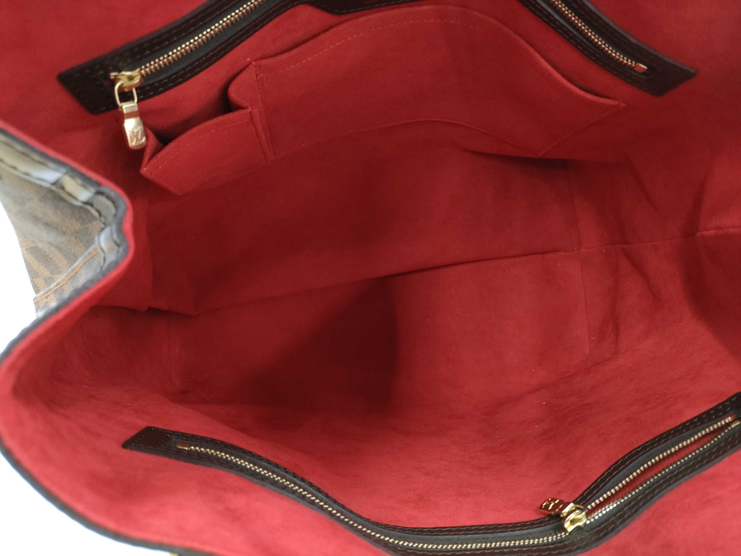 LOUIS VUITTON Damier N51204 Hampstead MM Shoulder Bag with Marker Pen Marks on Pocket