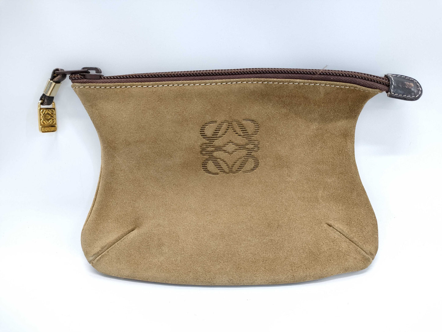 LOEWE Anagram Suede Pouch