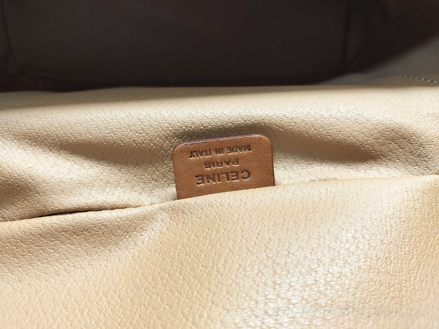 CELINE PVC Leather Macadam Pattern M95 Vanity Bag