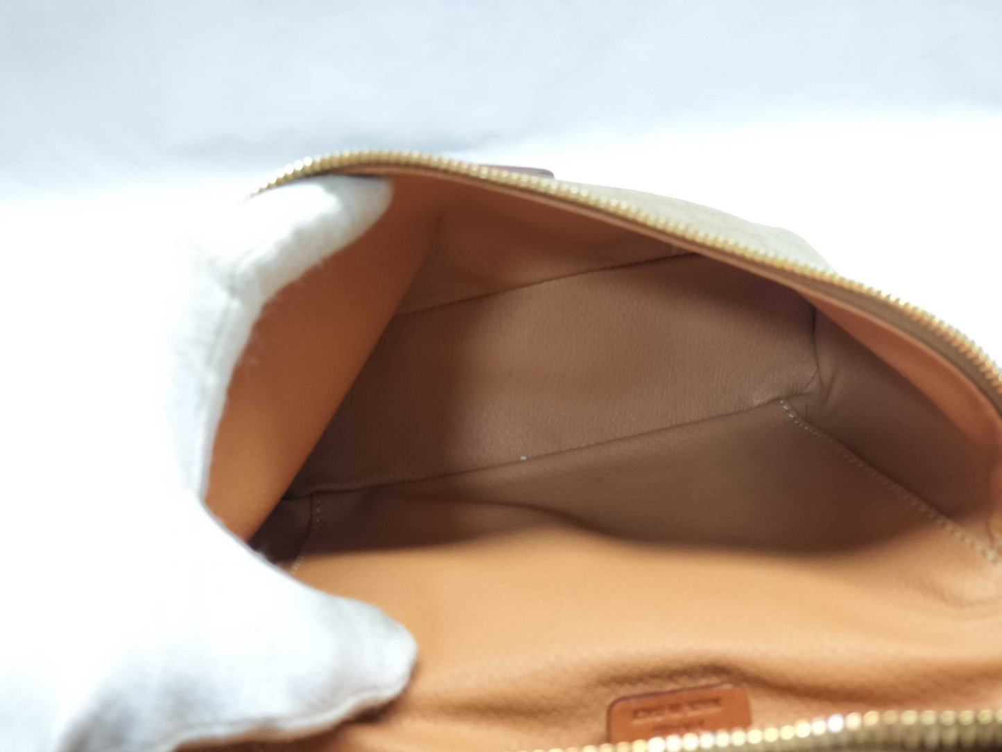CELINE PVC Leather Macadam Pattern M95 Vanity Bag
