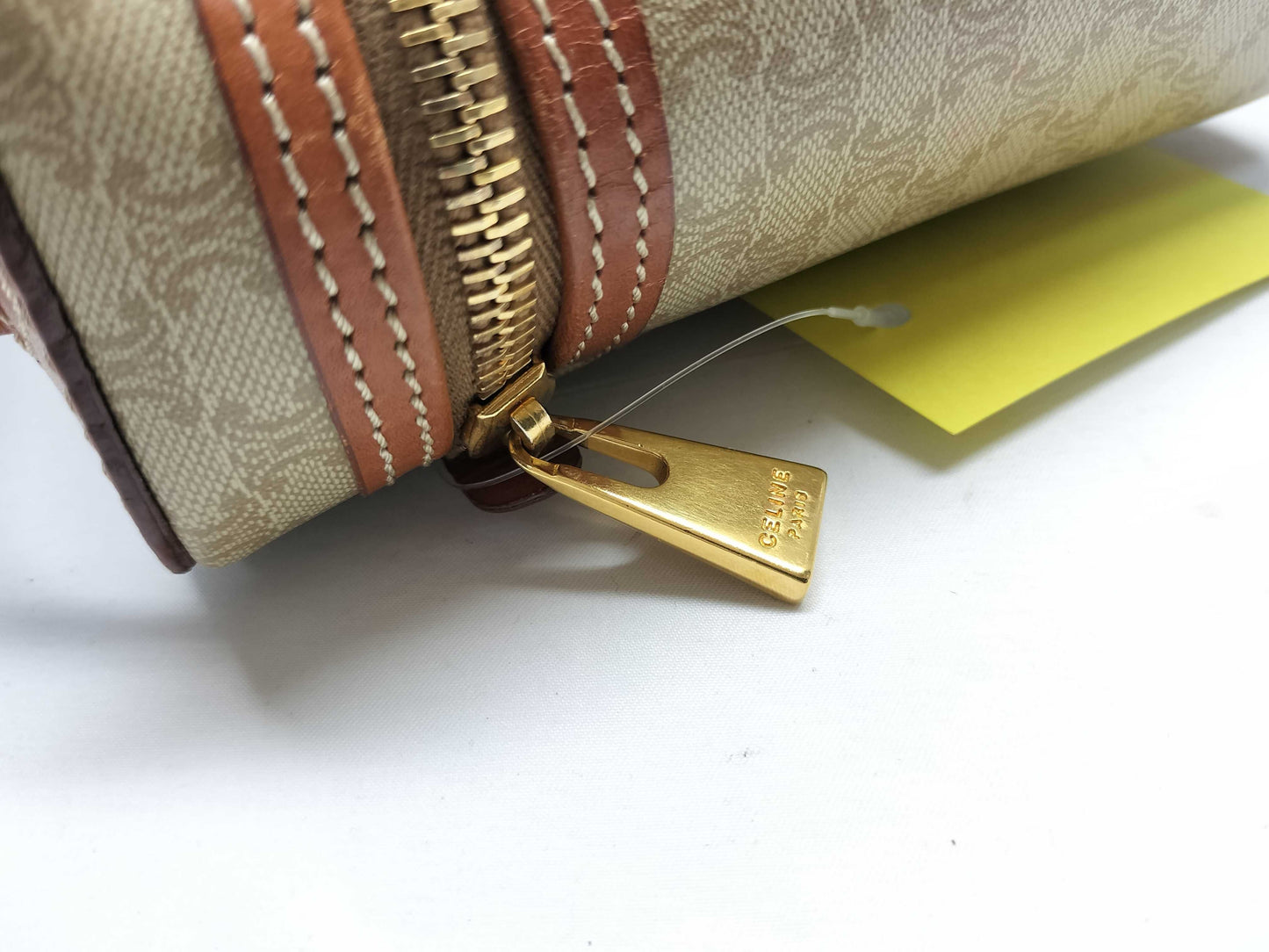 CELINE PVC Leather Macadam Pattern M95 Vanity Bag