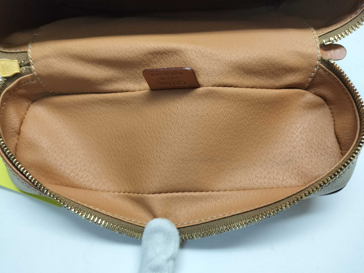 CELINE PVC Leather Macadam Pattern M95 Vanity Bag