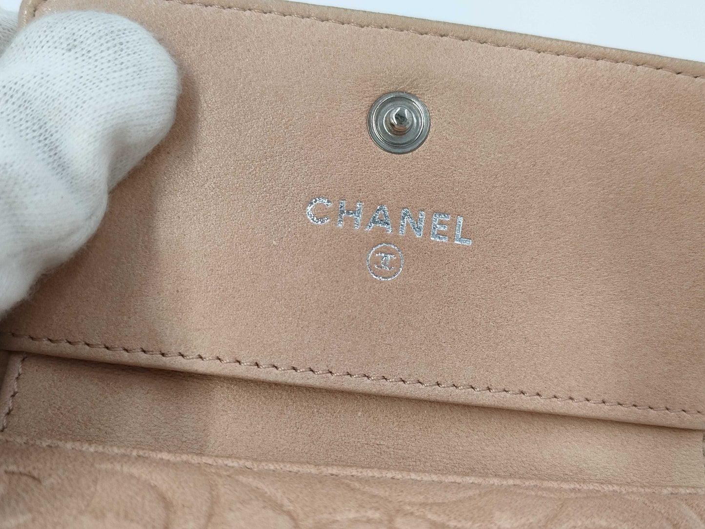 CHANEL Camellia Leather Bifold Wallet 13324695 with Box