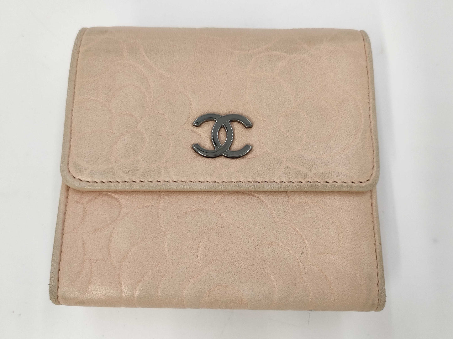 CHANEL Camellia Leather Bifold Wallet 13324695 with Box