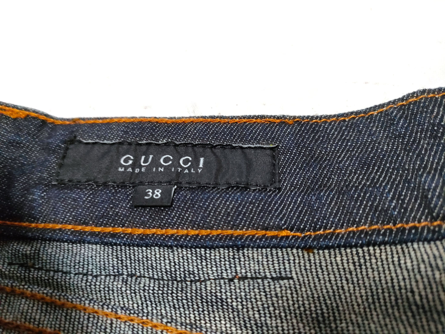 GUCCI Denim Pants with Heart Charm