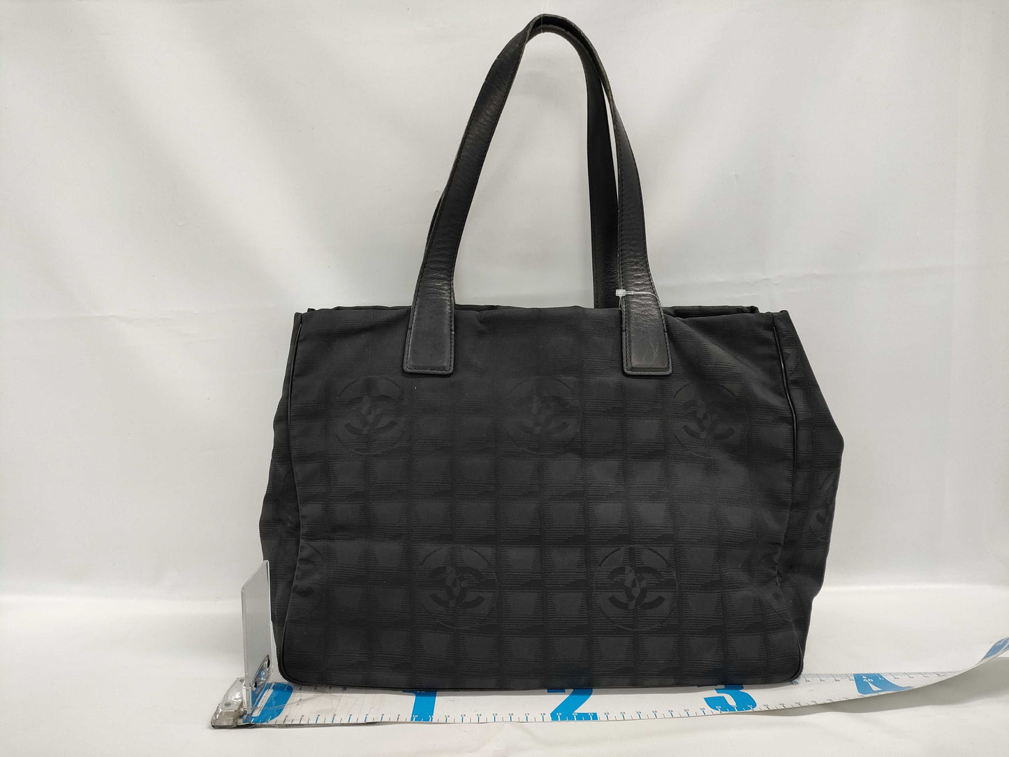 CHANEL New Travel Line MM Nylon and Leather Tote Bag Black