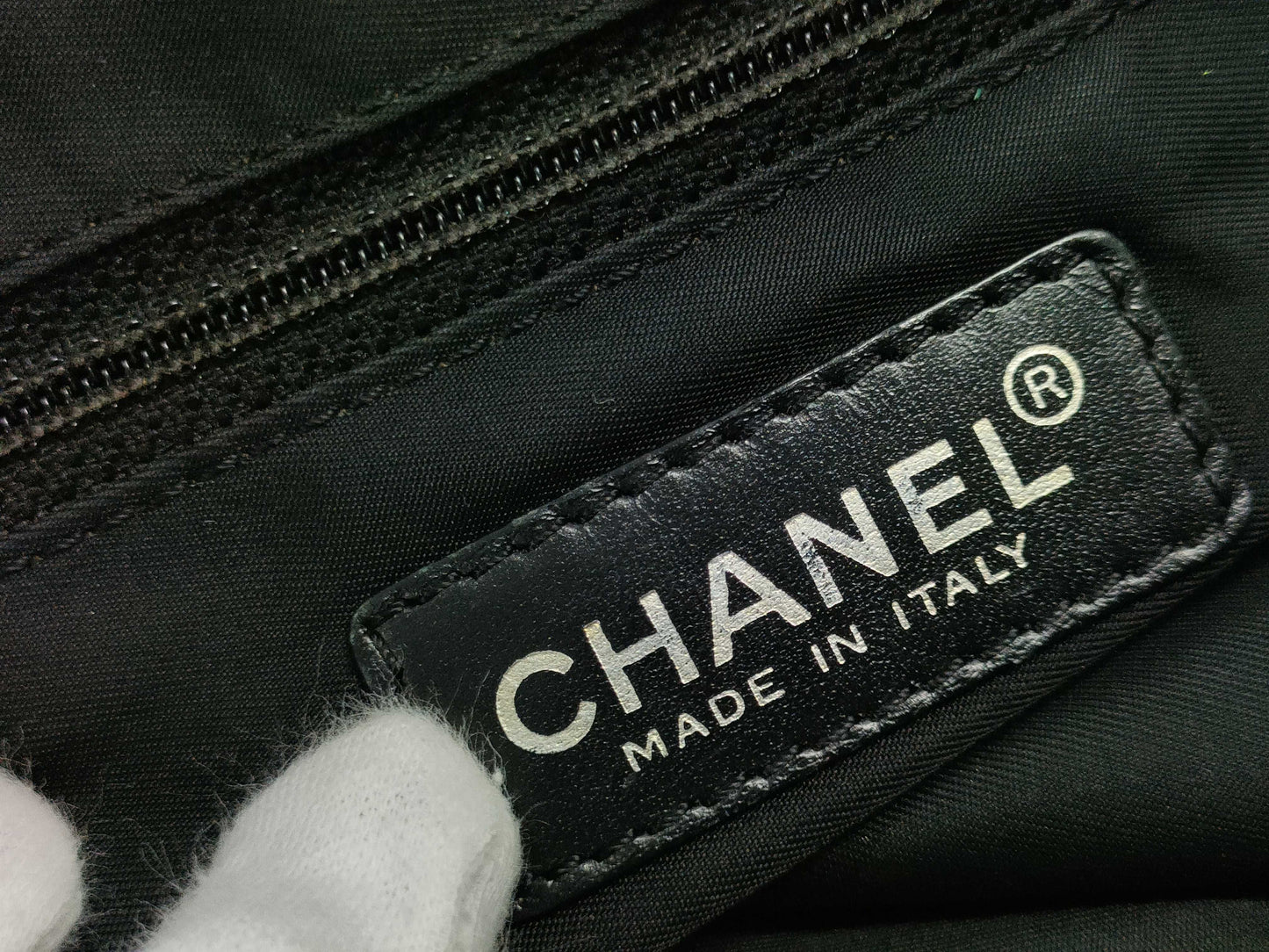 CHANEL New Travel Line MM Nylon and Leather Tote Bag Black