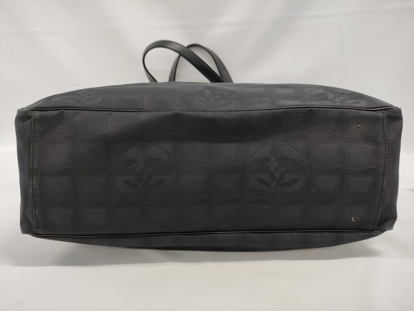 CHANEL New Travel Line GM Nylon and Leather Tote Bag, Black