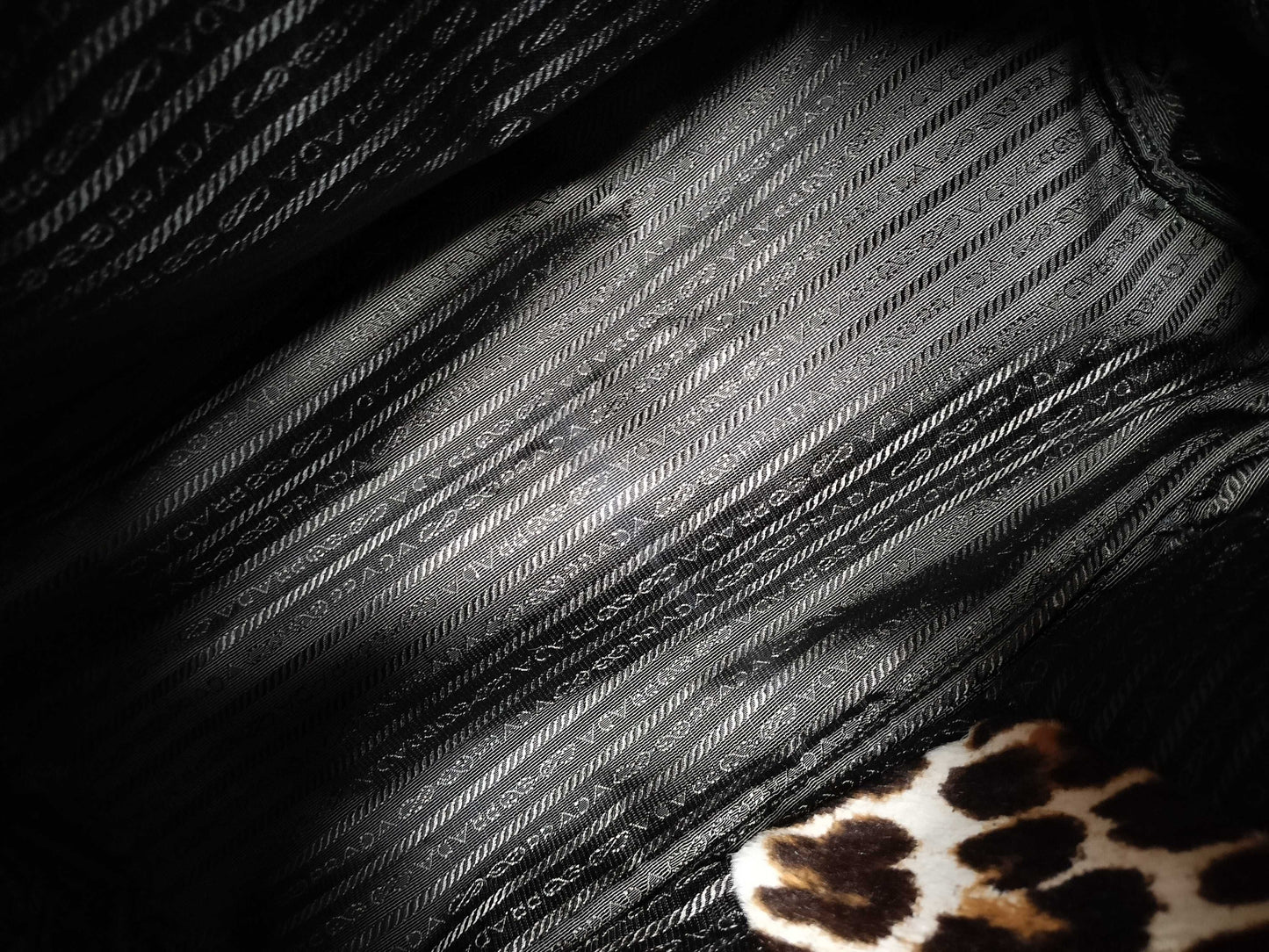 PRADA Leopard Print Tote Bag