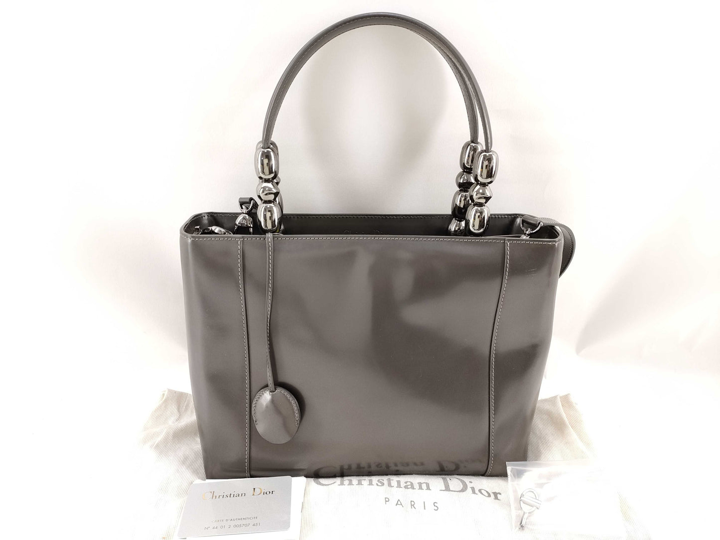Dior Maris Pearl 2-Way Gray Handbag