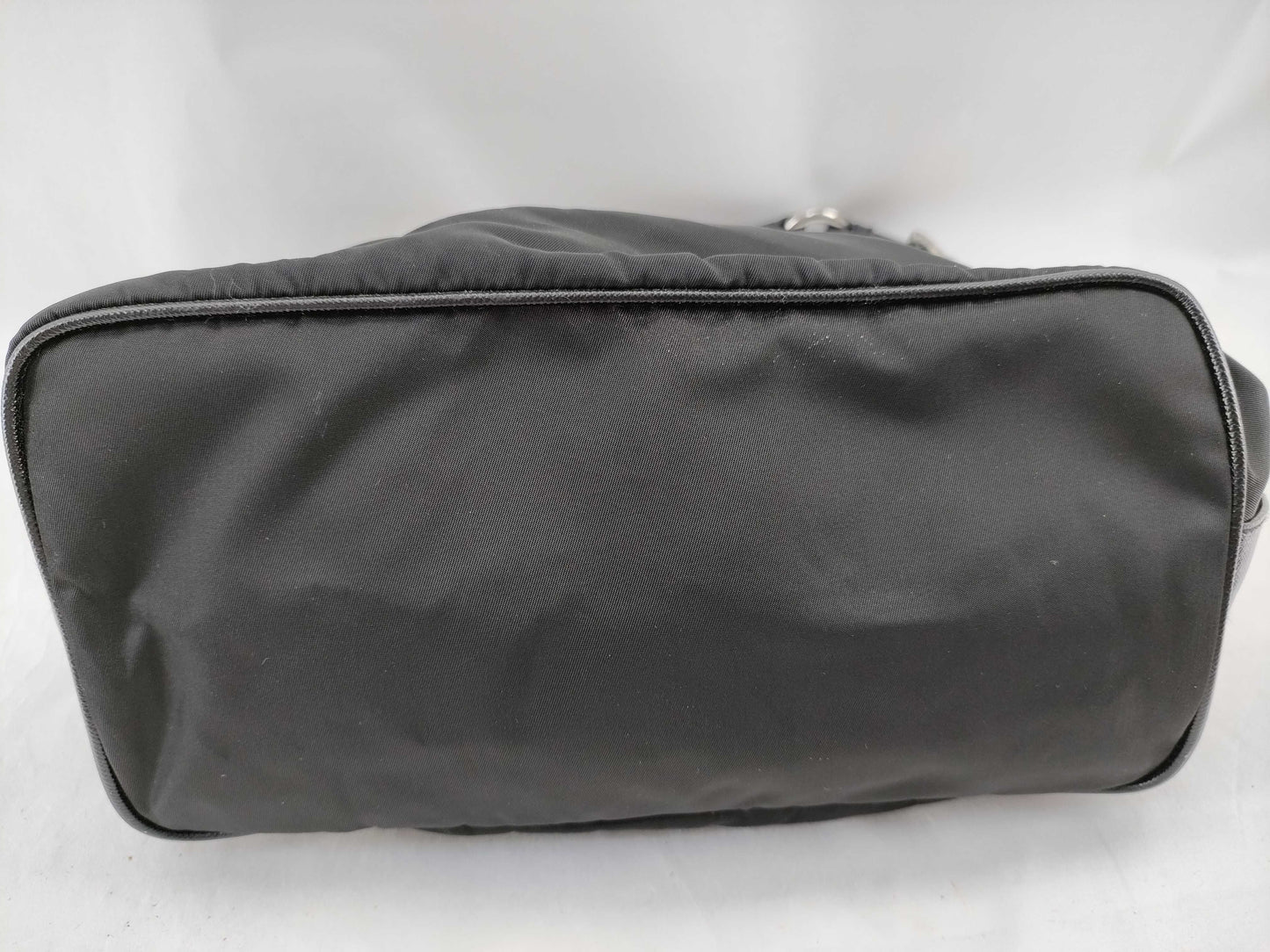 PRADA nylon one-shoulder shoulder bag with leather handles