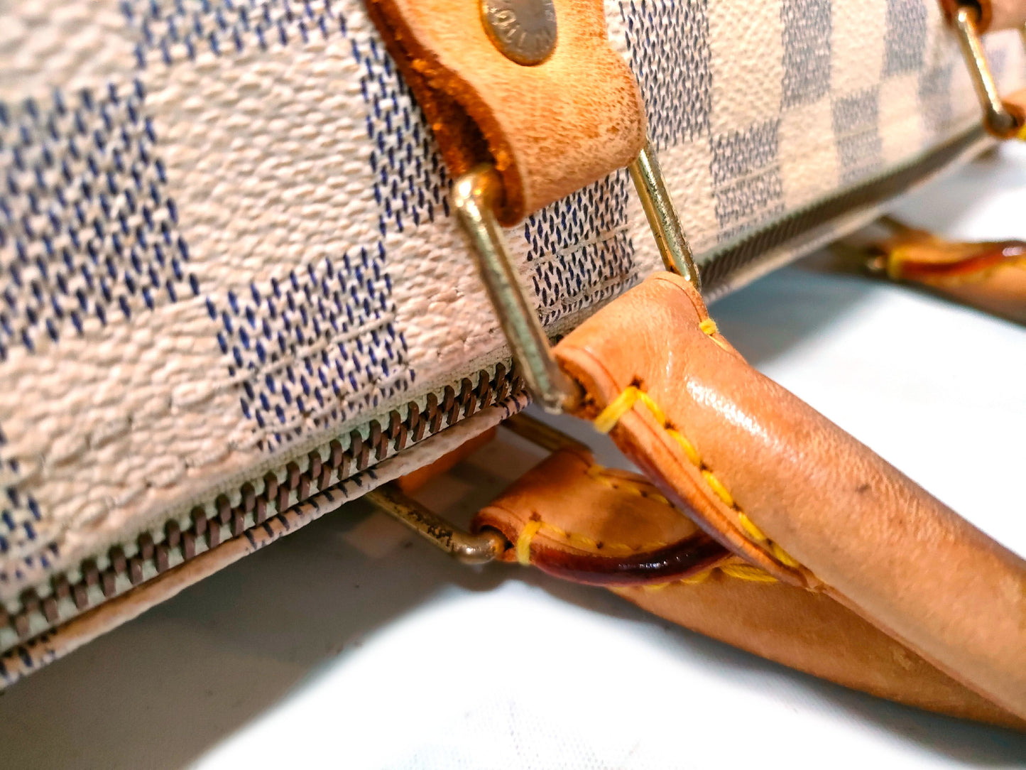 LOUIS VUITTON N41533 Damier Azur Speedy 30 Boston Bag