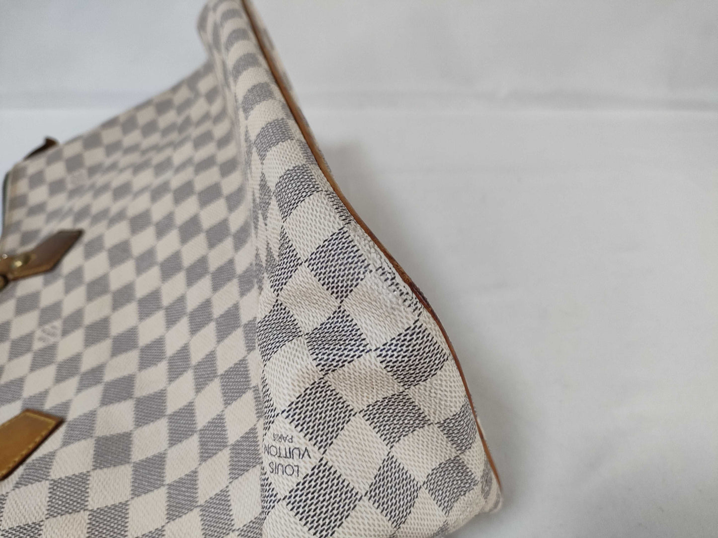 LOUIS VUITTON N51185 Damier Azur Saleya MM Tote Bag