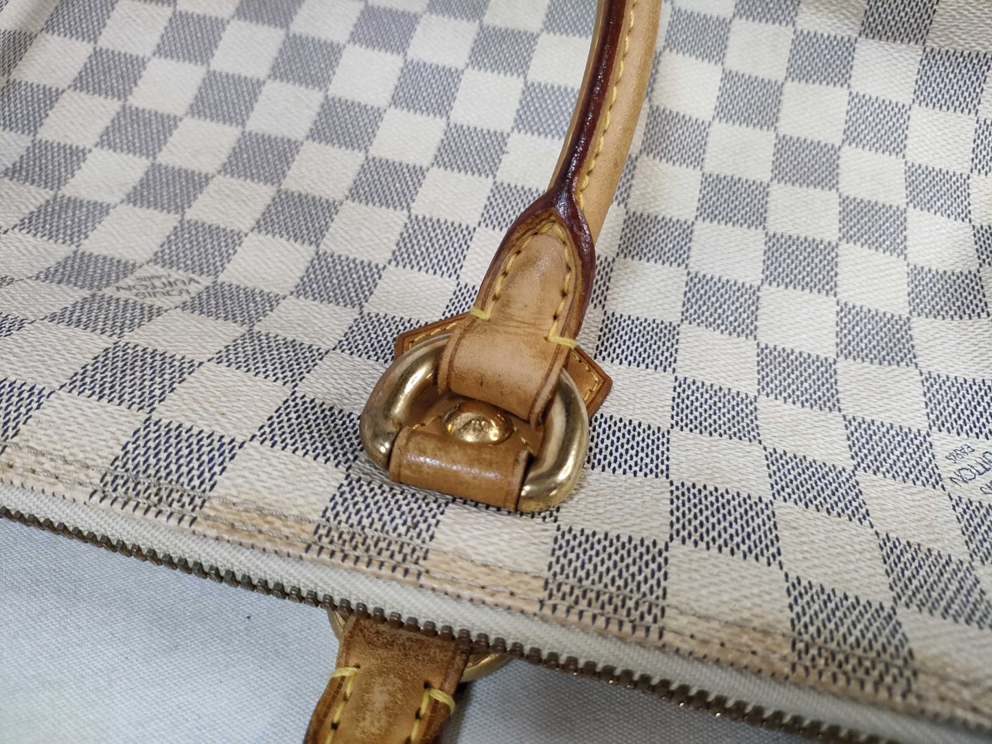 LOUIS VUITTON N51185 Damier Azur Saleya MM Tote Bag