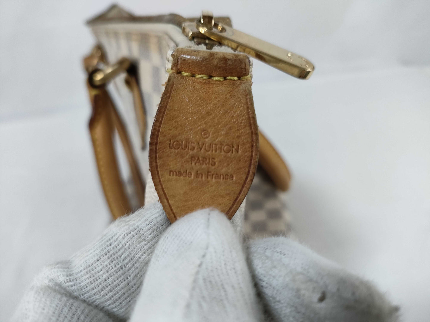 LOUIS VUITTON N51185 Damier Azur Saleya MM Tote Bag