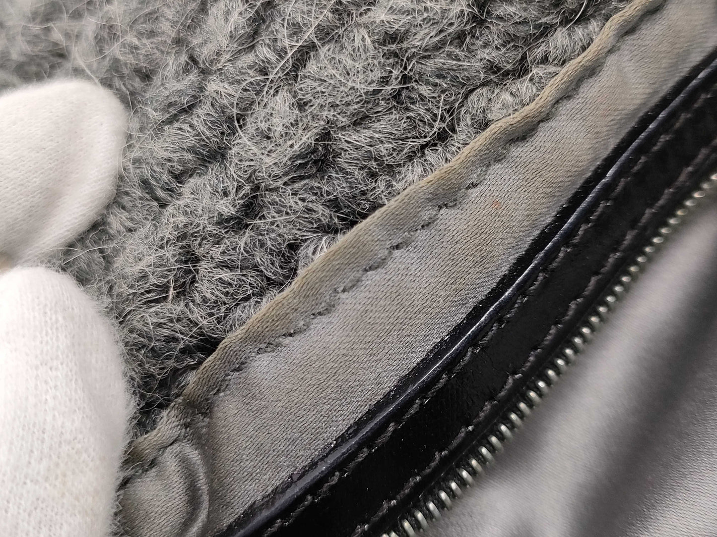 FENDI Mamma Bucket Wool Handbag