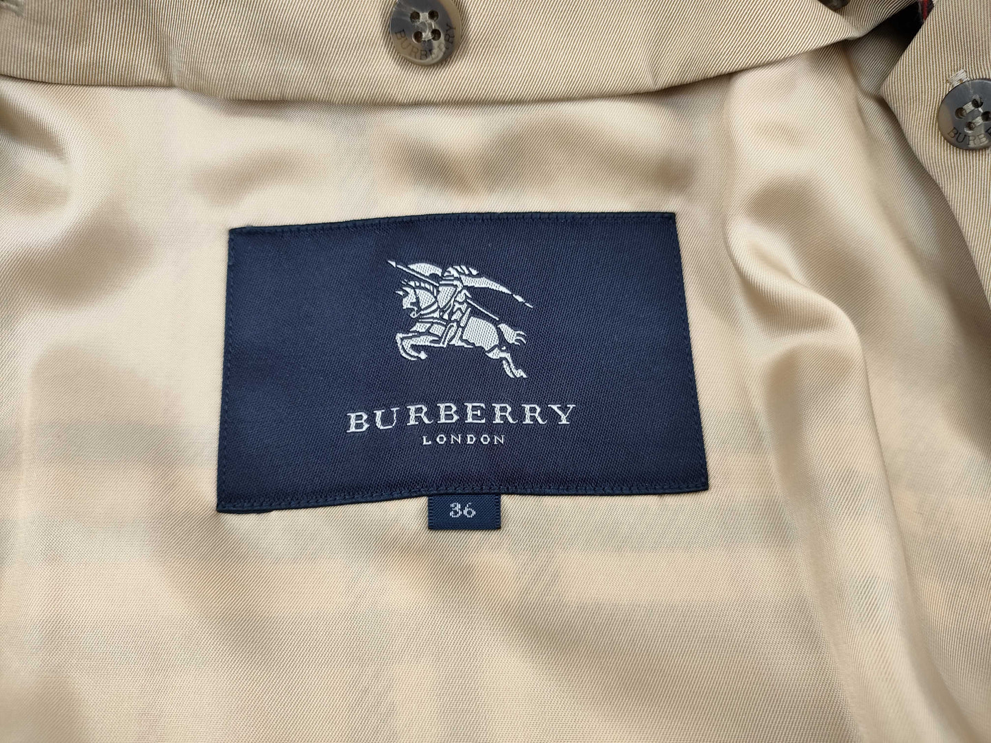 BURBERRY Trench Coat with Liner, Size 36