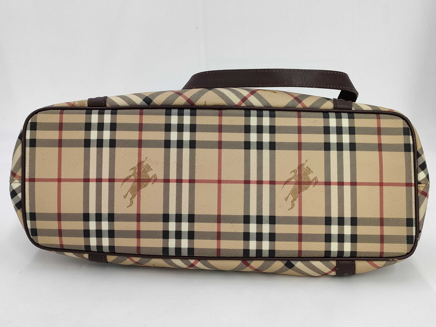 BURBERRY Nova Check Tote Bag Leather Tote Bag