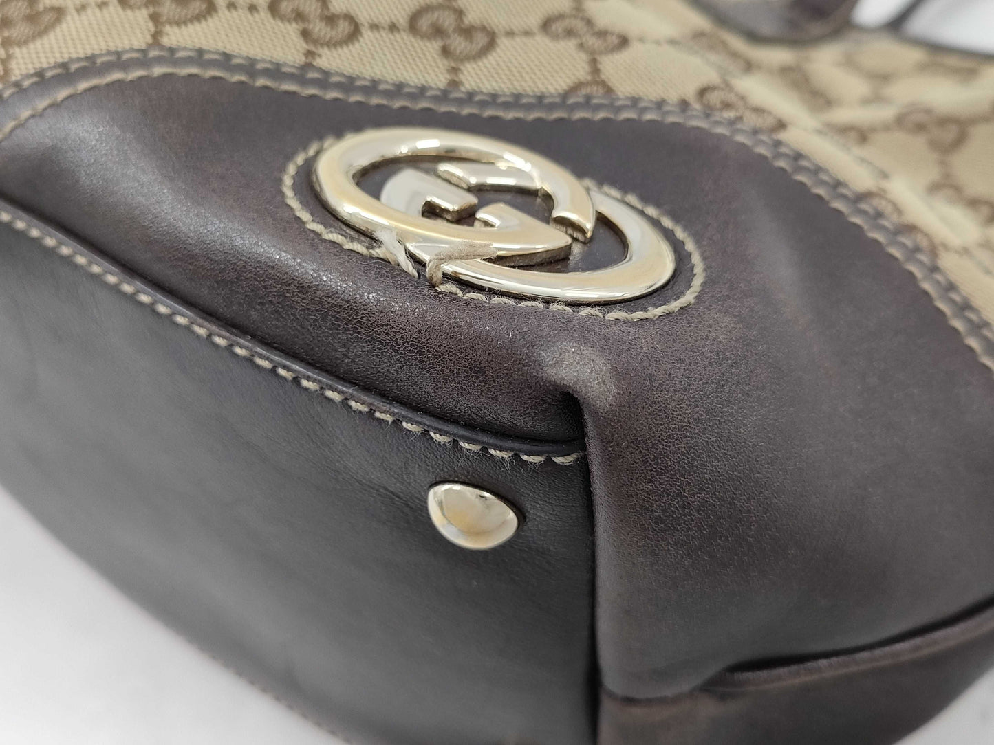 GUCCI GG Canvas Gucci 169946 3444 Handbag Tote Bag
