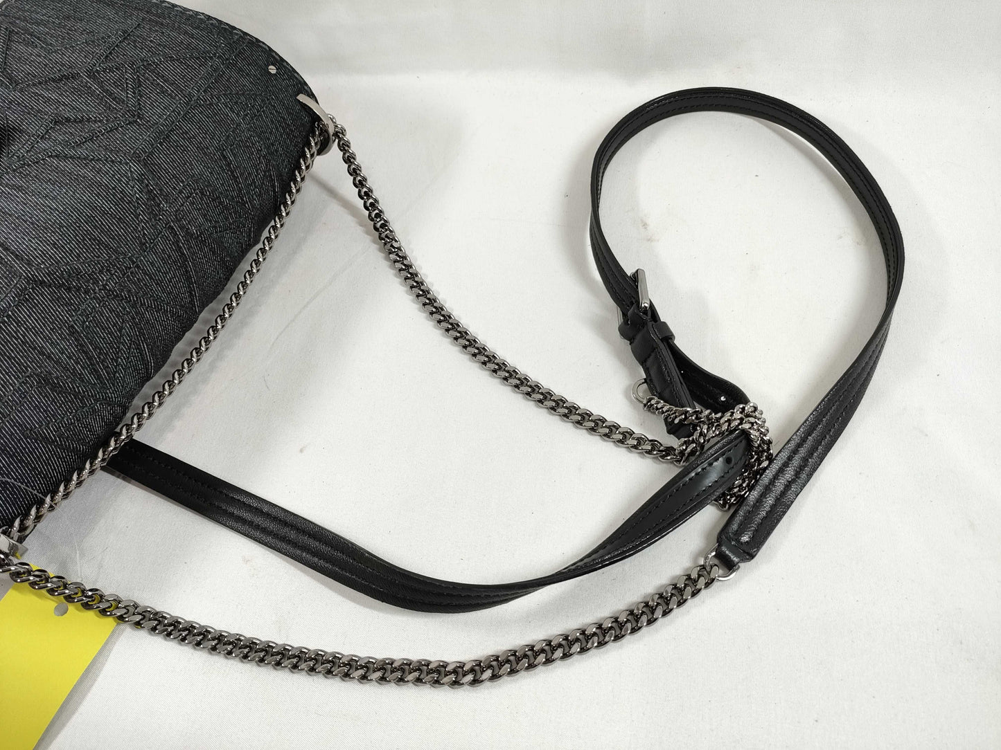 JIMMY CHOO denim chain shoulder bag