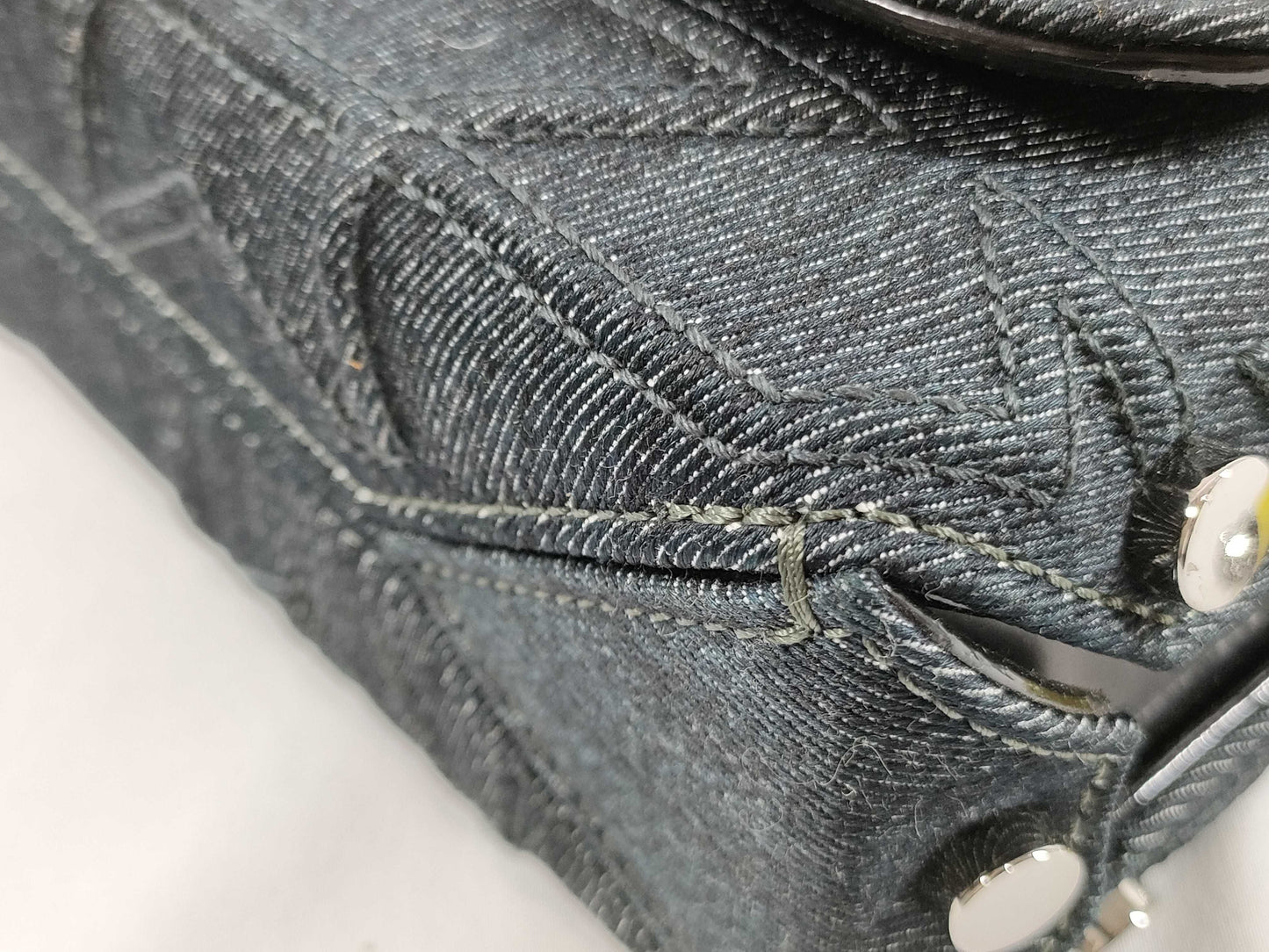 JIMMY CHOO denim chain shoulder bag