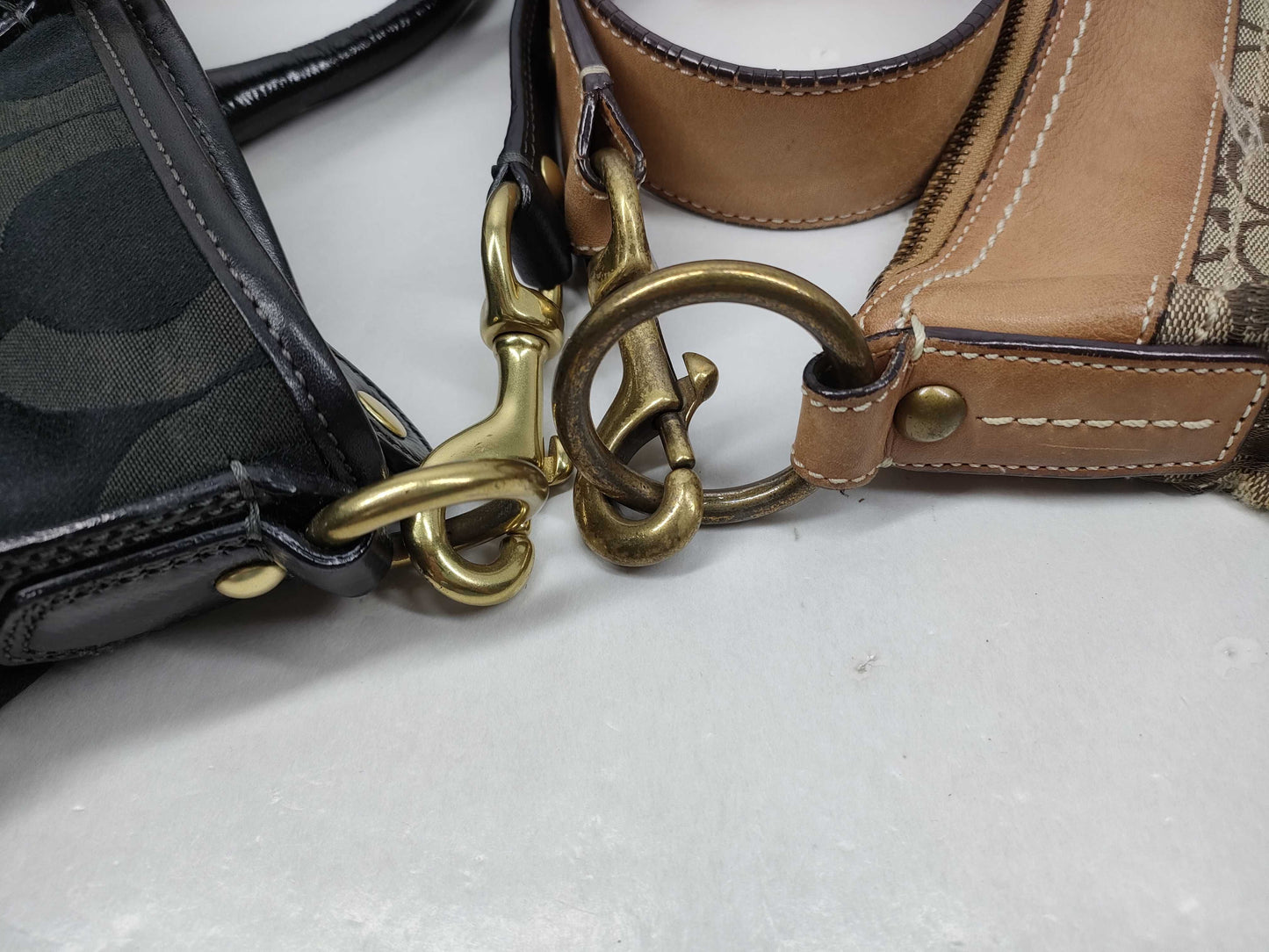 COACH Signature Shoulder Bag/Pouch Set of 3