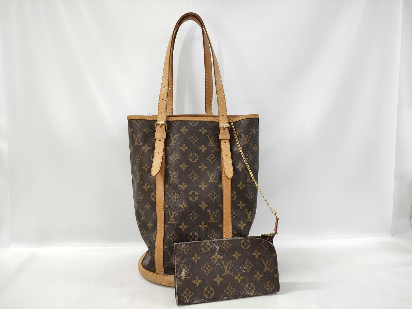 LOUIS VUITTON Monogram Bucket GM Tote Bag with Pouch