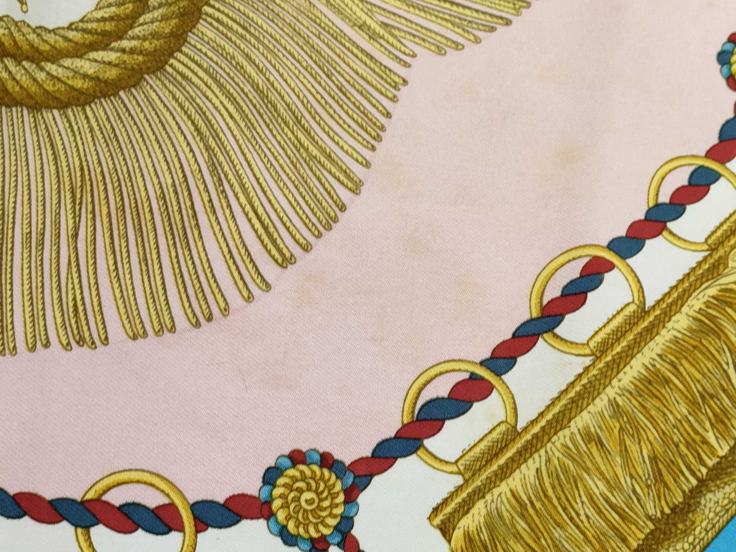 HERMES Carre Carre 90 Pink Scarf