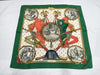 HERMES Carre Carre 90 Green Scarf