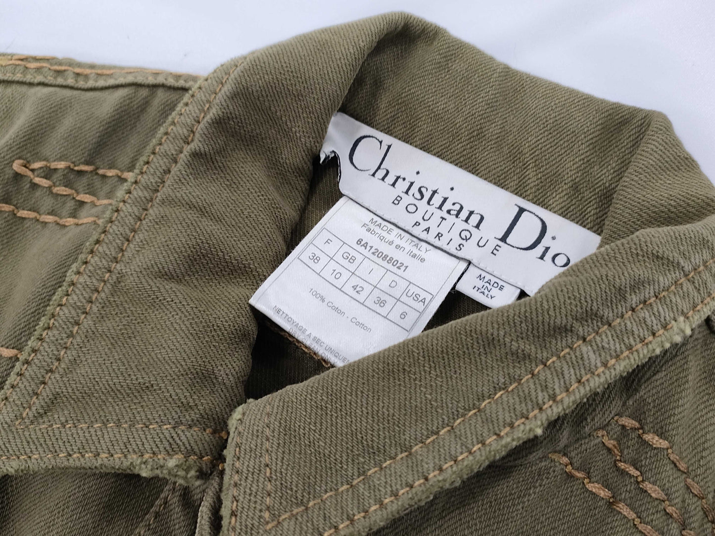 Dior denim coat khaki coat