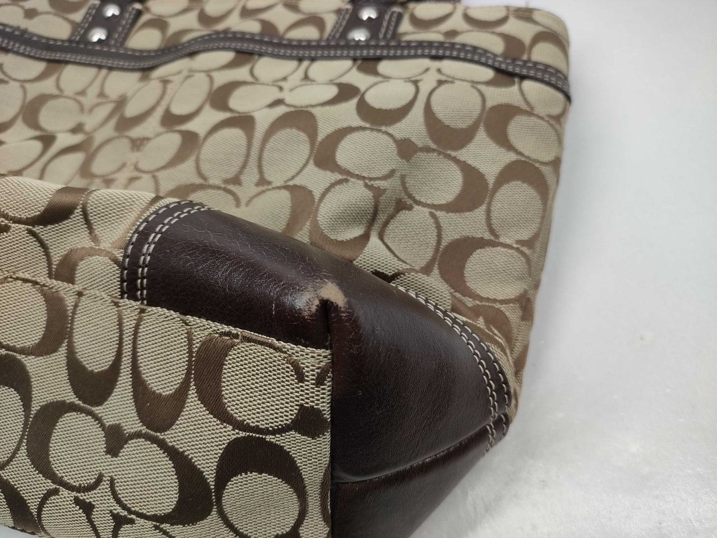 COACH Signature Coach Bags with Leather Shoulder Bag