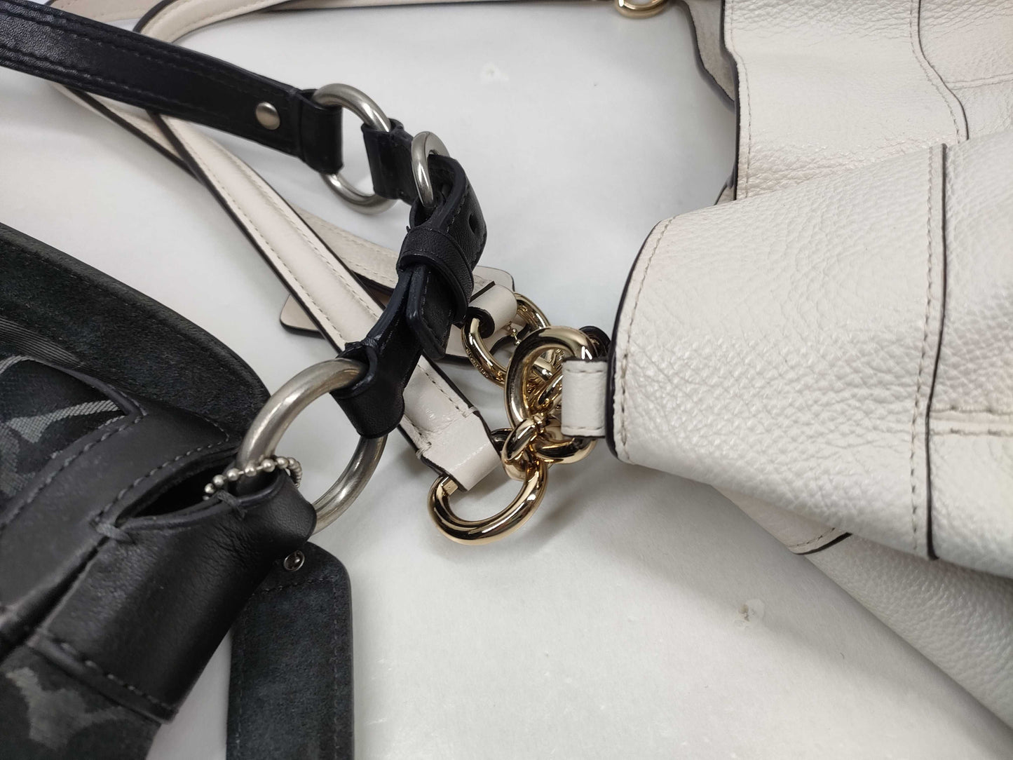 COACH Signature Coach Bags with Leather Shoulder Bag