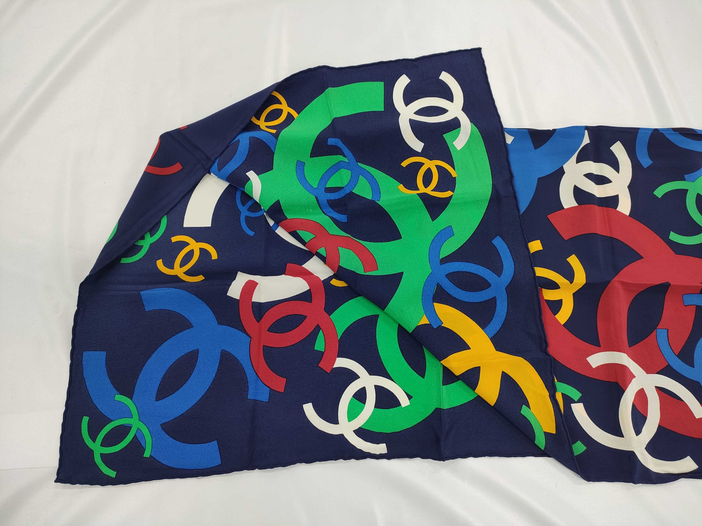 CHANEL Coco Mark Multicolor Scarf