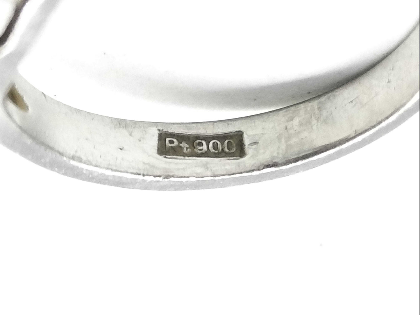 E0.17ct D0.32ct Pt900 4.6g Ring