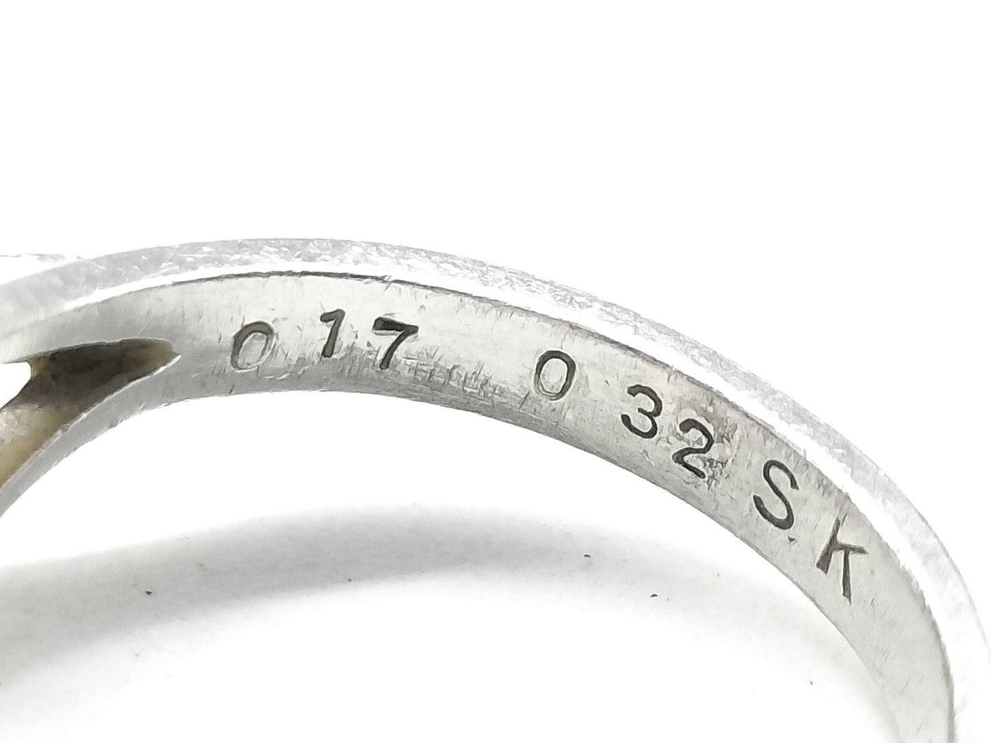 E0.17ct D0.32ct Pt900 4.6g Ring